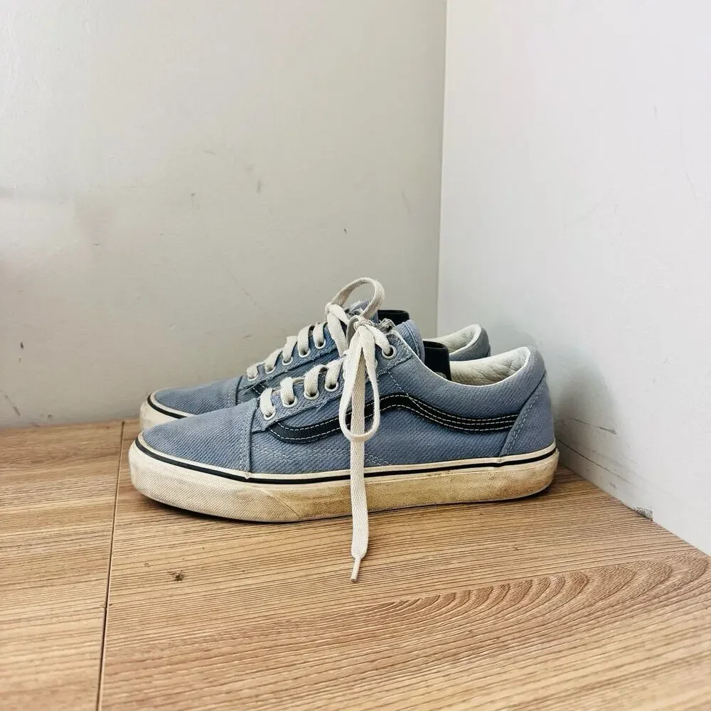 Vans Old Skool Blue And Black Sneakers Women’s Size 9.5